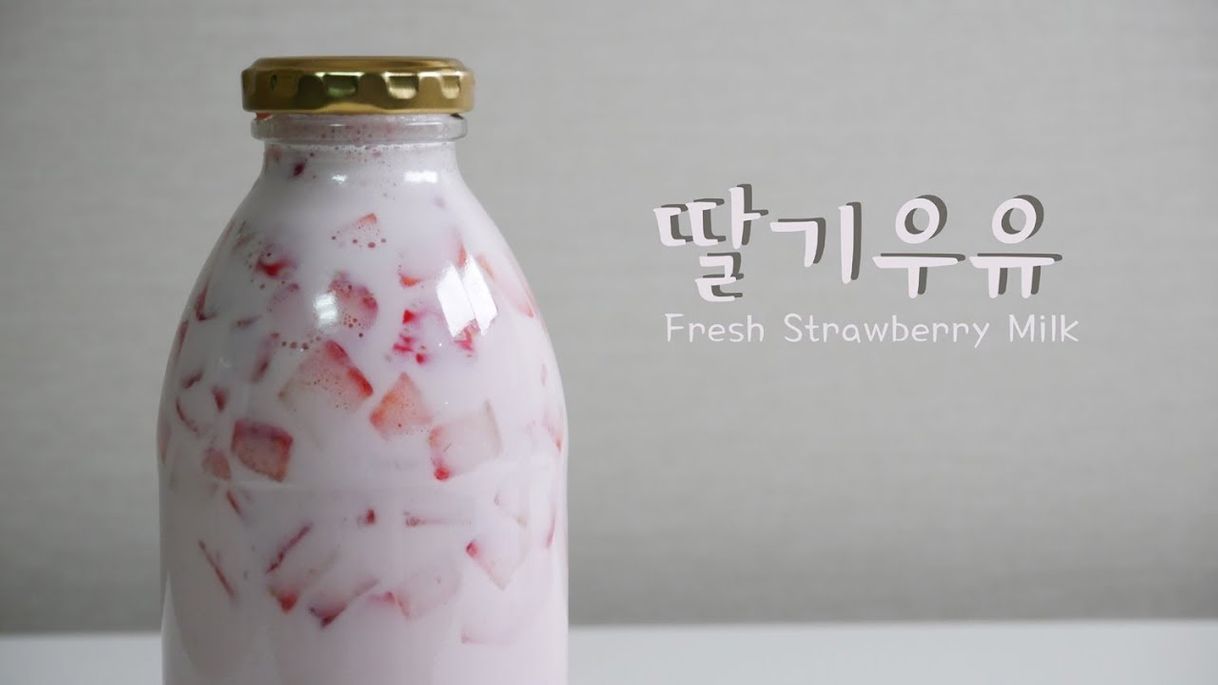 Moda 리얼 딸기 우유 만들기 Fresh Strawberry Milk | 한세 - YouTube