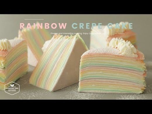 Pastel Rainbow Crepe Cake