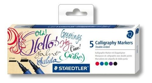 Marcadores Para Caligrafía Doble Punta Staedtler, Caja X5 ...