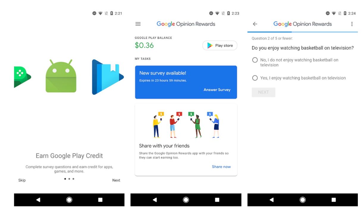 App Google Opinion Rewards