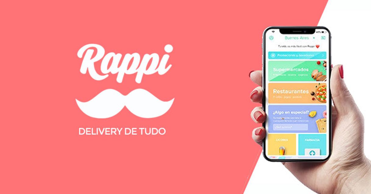 App Comida entregue em casa com Rappi