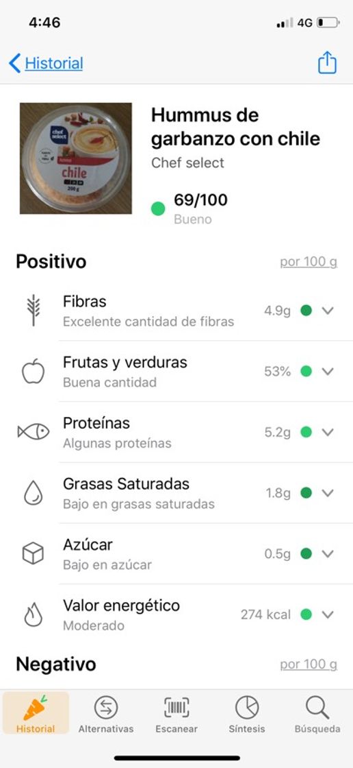 Apps Escáner de productos alimentarios