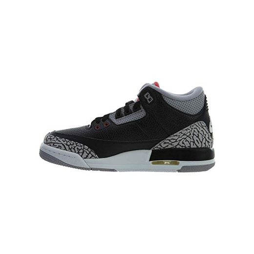 Nike Zapatillas Air Jordan 3 Retro Black Cement Para Hombre EN Cuero