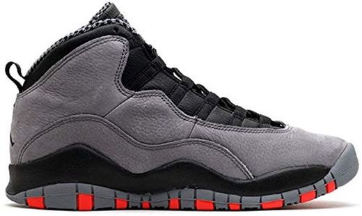 Nike Air Jordan 10 Retro BG, Zapatillas de Deporte para Niños, Gris/Rojo/Negro