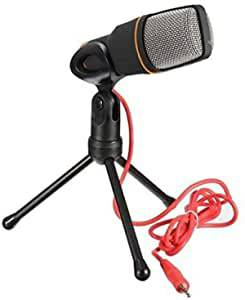 Moda 🎙Mic Condensador com Tripé de mesa YouTuber equip🎬