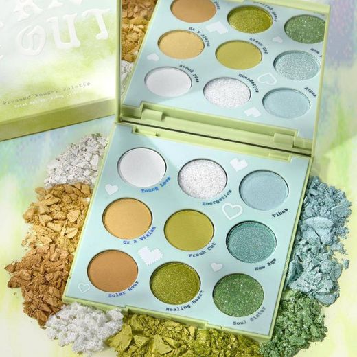 Aura & Out Yellow Green Makeup Shadow Palette