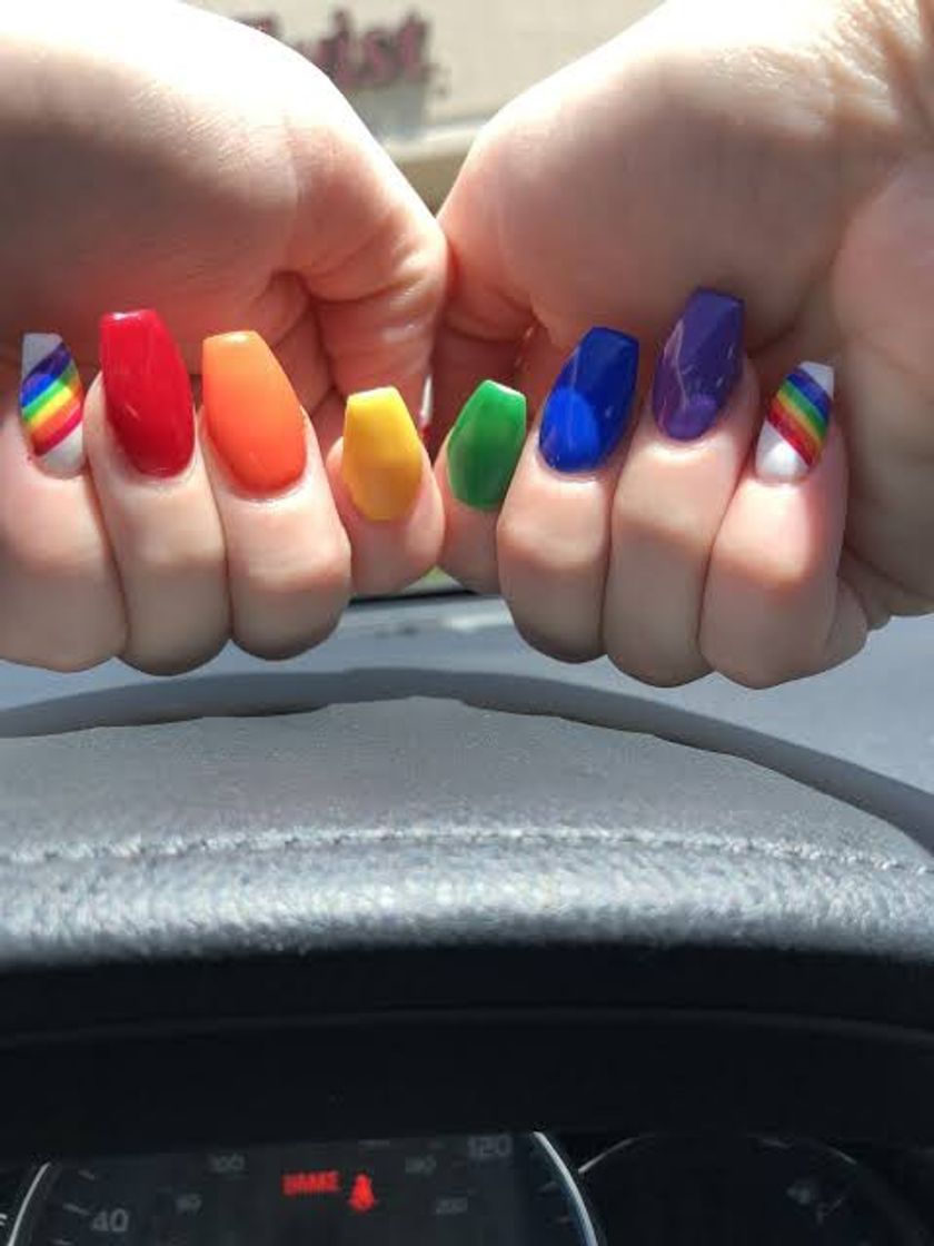 Moda Uñas para el pride month 🏳️‍🌈🥰✨