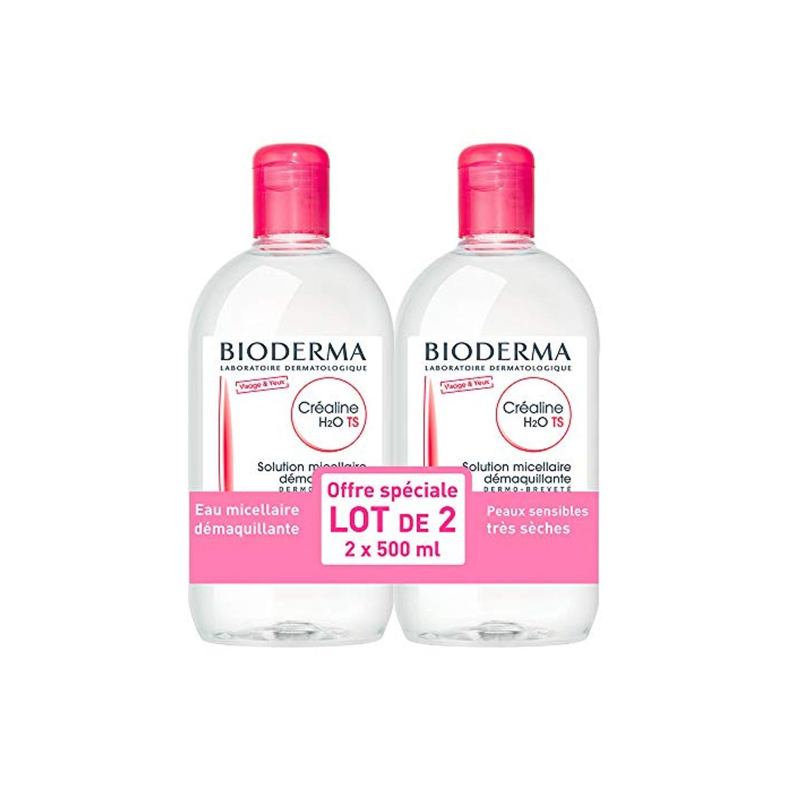 Belleza Solución micela Bioderma Crealine TS H2O 2 x 500 ml