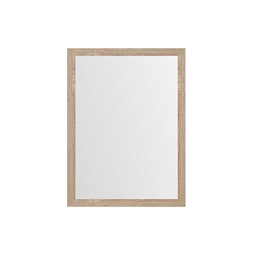 LOLAhome Espejo de Pared de Madera MDF nórdico de 56 x 76