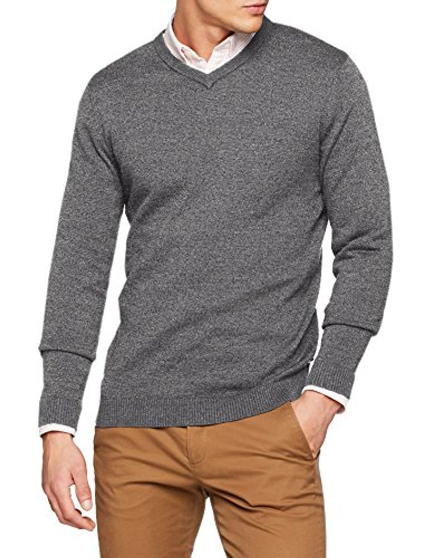 Social JACK & JONES Jjebasic Knit V-Neck Noos suéter, Gris
