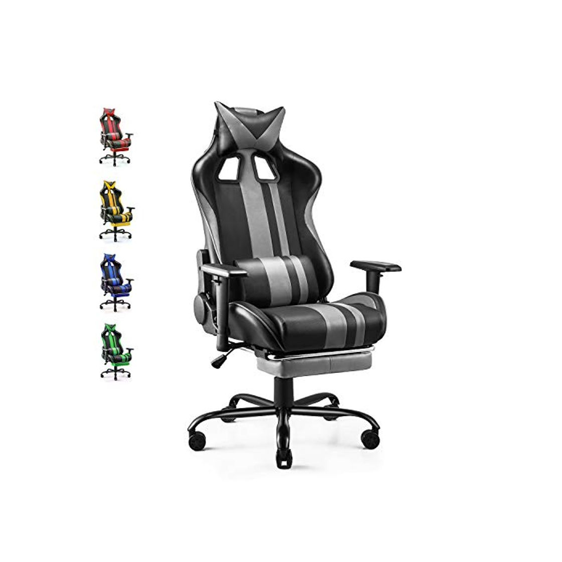 Product Soontrans Silla Gaming Ergonómico Silla Oficina Sillón Reclinable Escritorio, con Reposapies, Altura