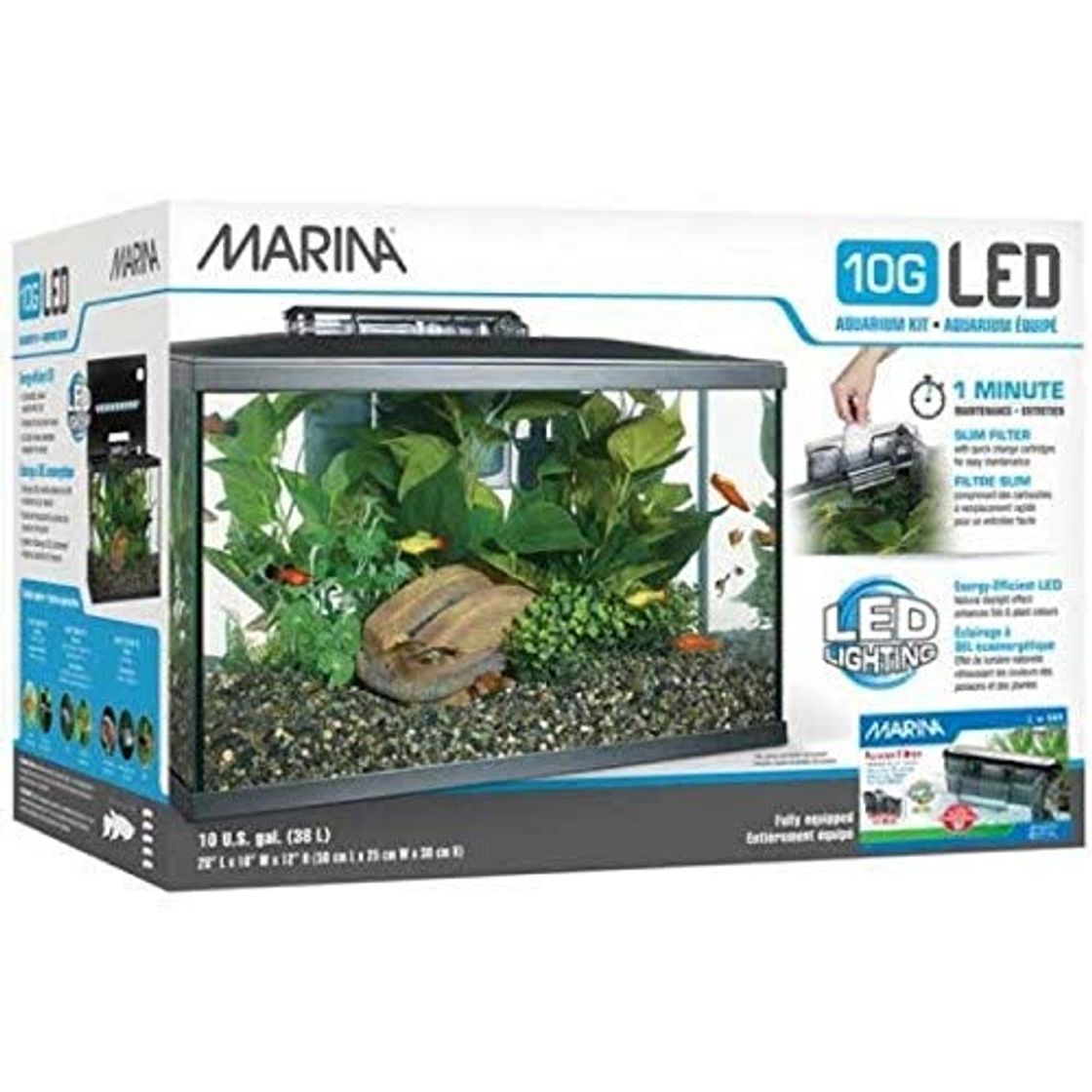 Place Marina Kit de Acuario con Iluminación LED 10G