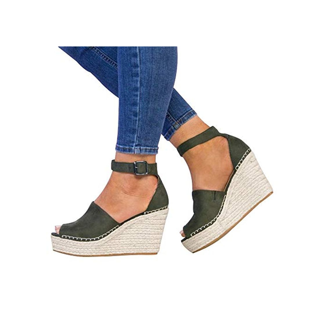 Product Fannyfuny_Zapatos de Verano Sandalias Mujer Zapatos Tacon Mujer Cuña Casuales Zapatillas de Cuña para Mujeres Primavera Verano Tacón Cuña Zapatos de Fiesta