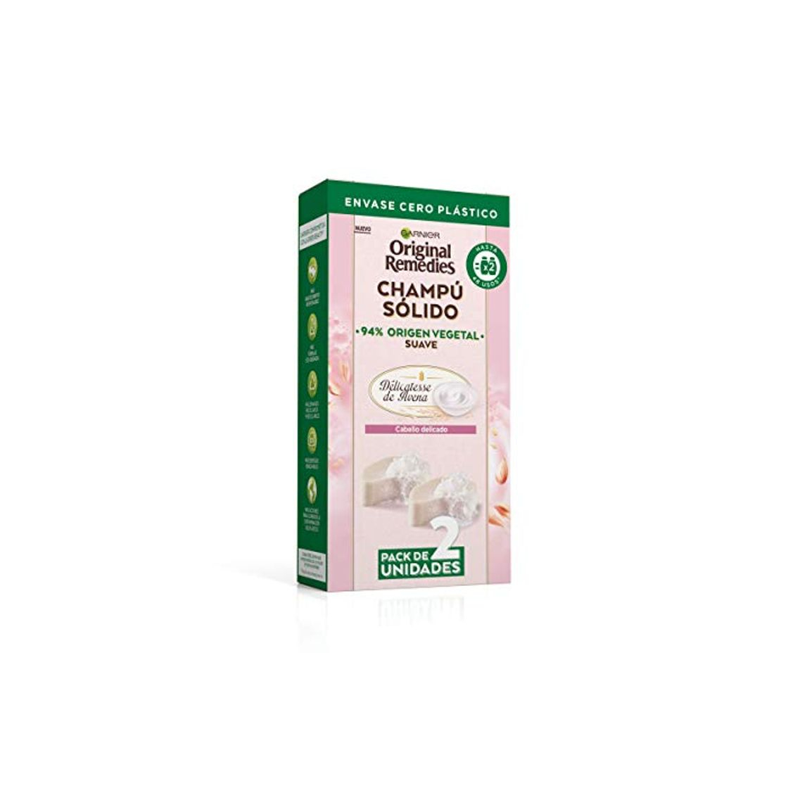 Producto Garnier Original Remedies Pack de 2 Champús Sólidos - Délicatesse de Avena