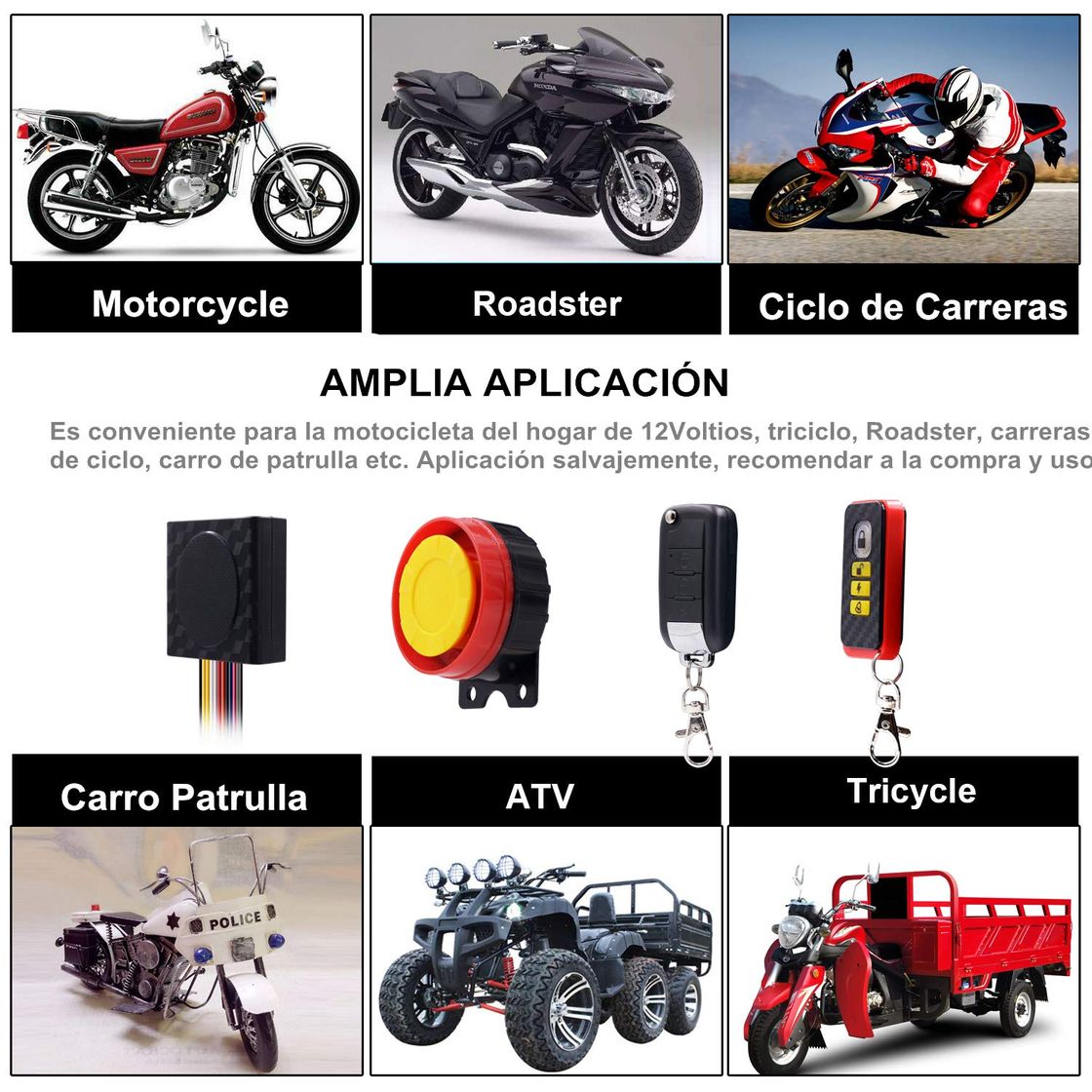 Producto ShinePick Alarma Moto con Mando