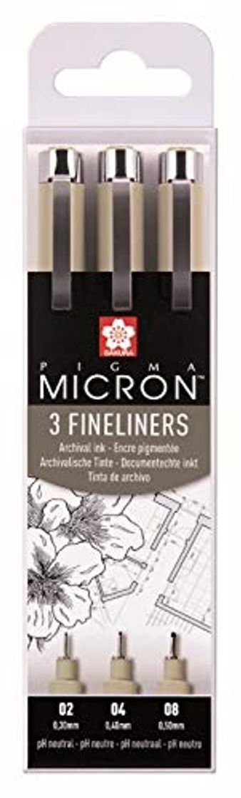 Social Caja de 3 rotuladores de punta fina Pigma Micron