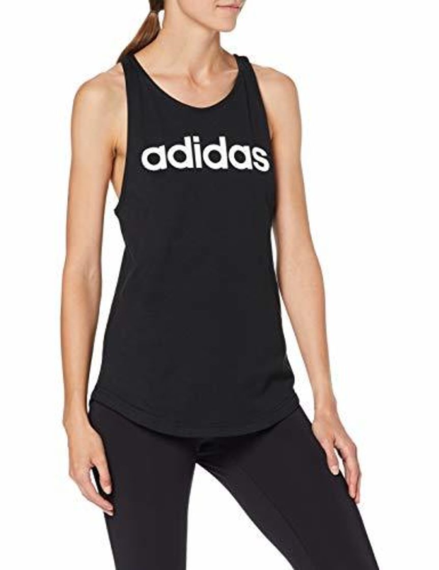Social adidas Essentials Linear Tk Camiseta de Tirantes, Mujer, Negro