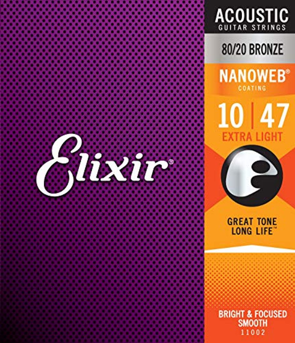 Productos Elixir 11002 - Juego de cuerdas para guitarra acústica de bronce