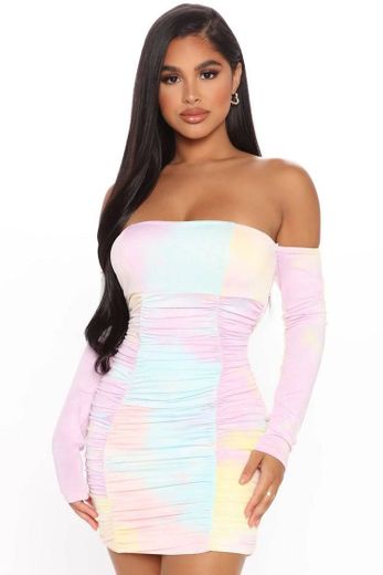 Sweet Dreaming Tie Dye Mini Dress - Multi Color – Fashion Nova