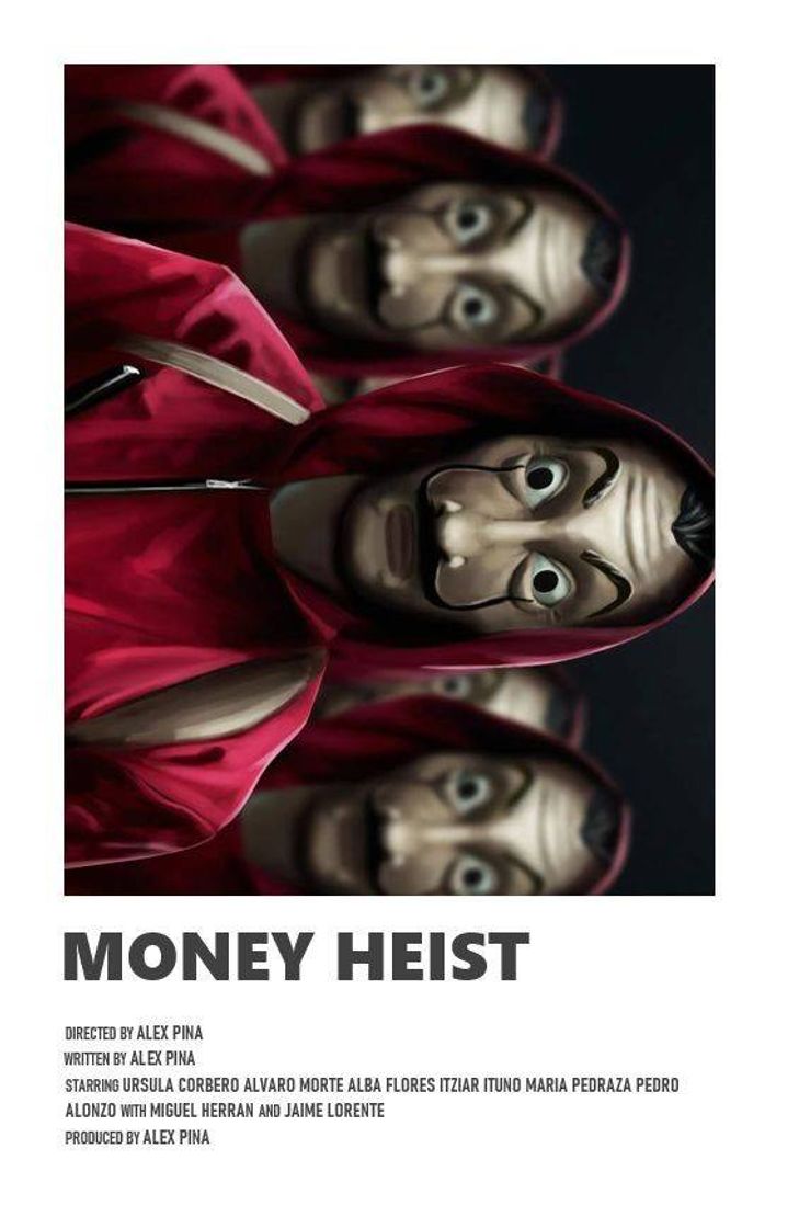 Fashion Minimalist poster Money heist