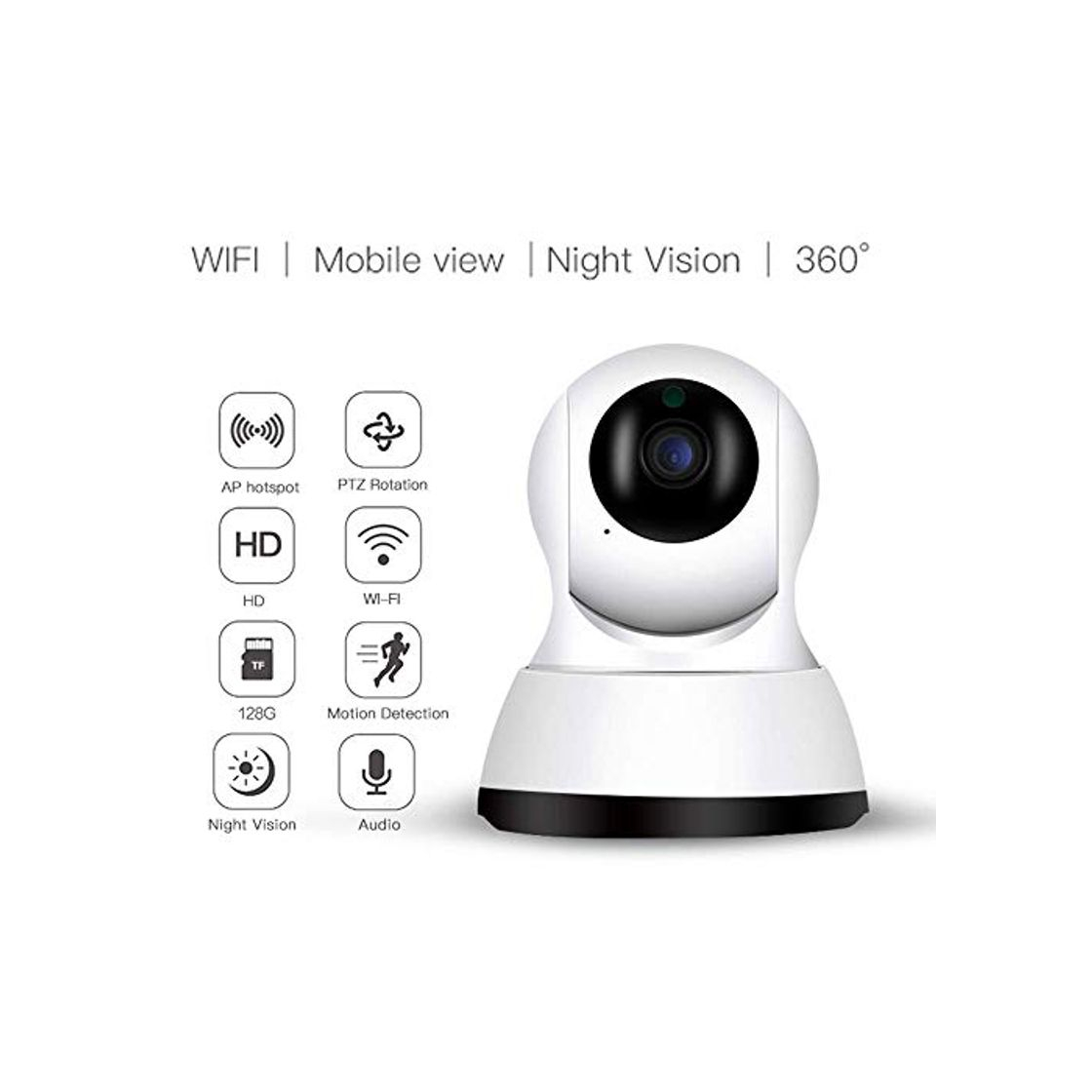 Productos A-Nice Cámara de Seguridad Cámara IP 1280 * 720P Cámara WiFi con