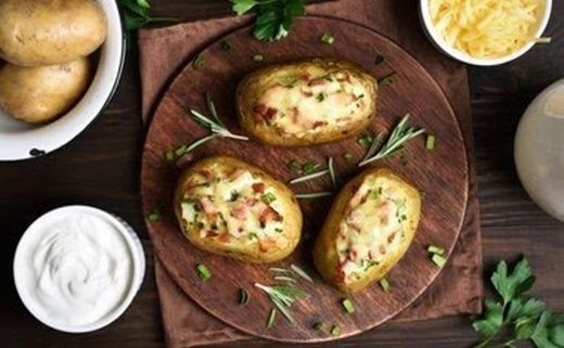 Baked potato de micro-ondas 