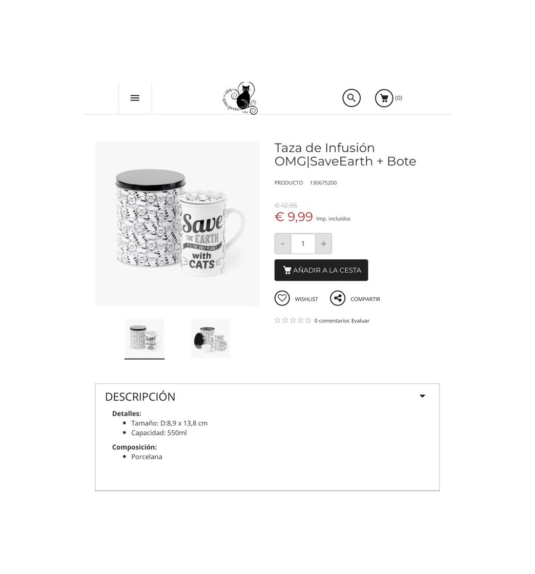 Taza con caja
