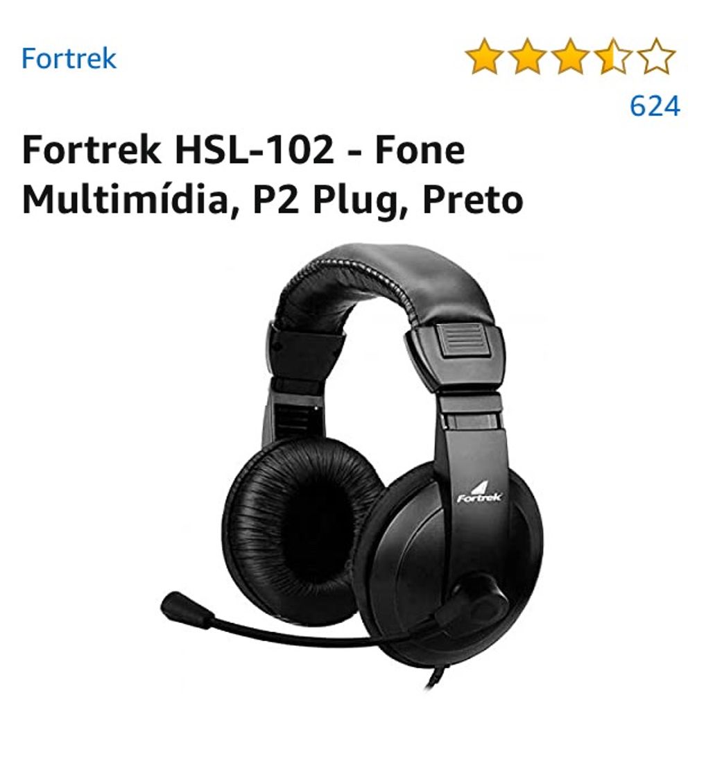 Fashion Fortrek HSL-102 - Fone Multimídia, P2 Plug, Preto