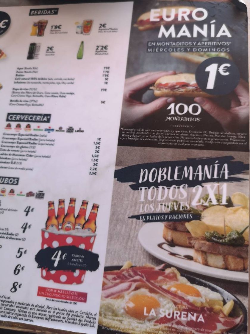 Moda La Carta | 100 Montaditos - Cervecería