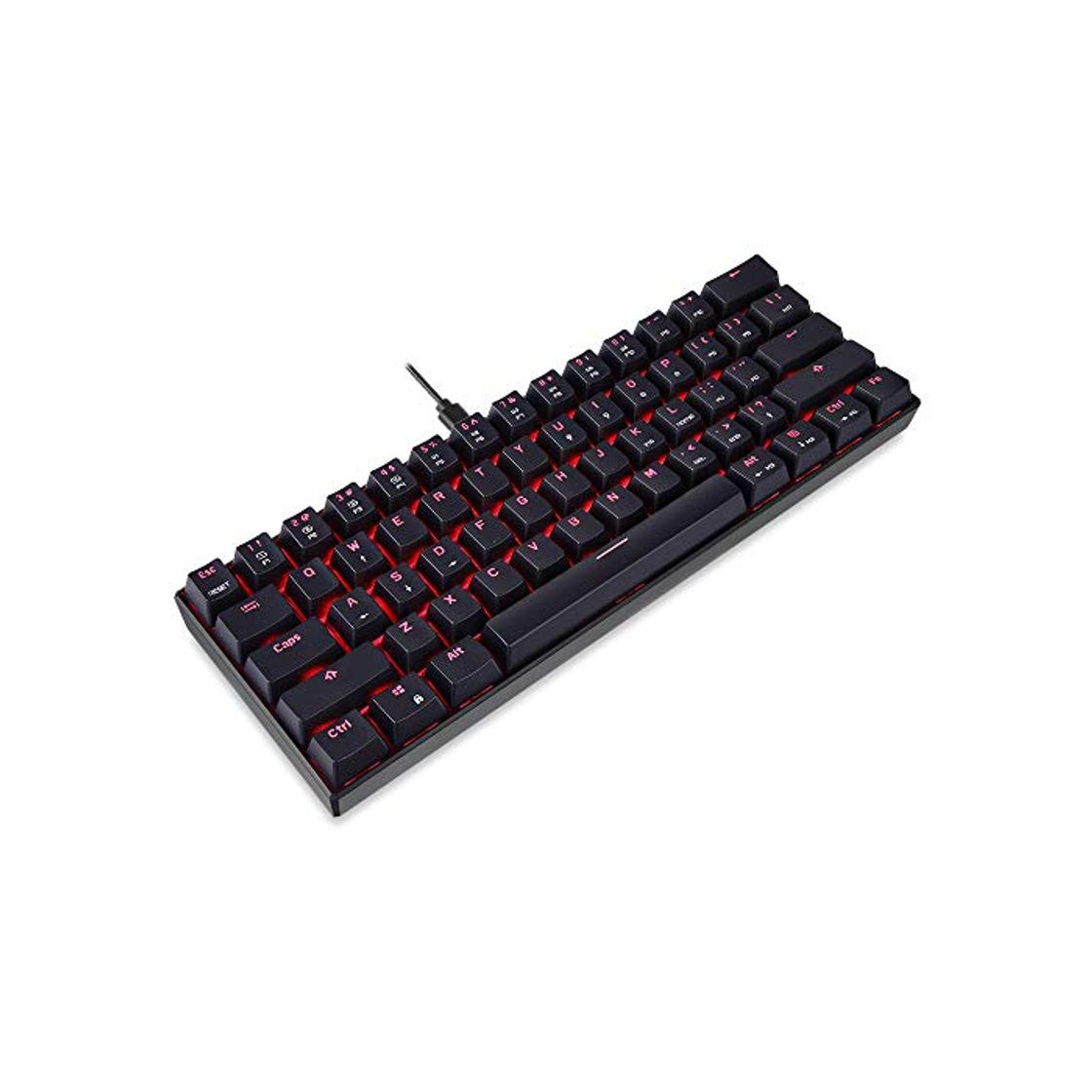 Social Docooler MOTOSPEED CK61 RGB Teclado mecánico para Juegos OUTEMU Interruptores Rojos Teclado de 61 Teclas con luz de Fondo para Juegos