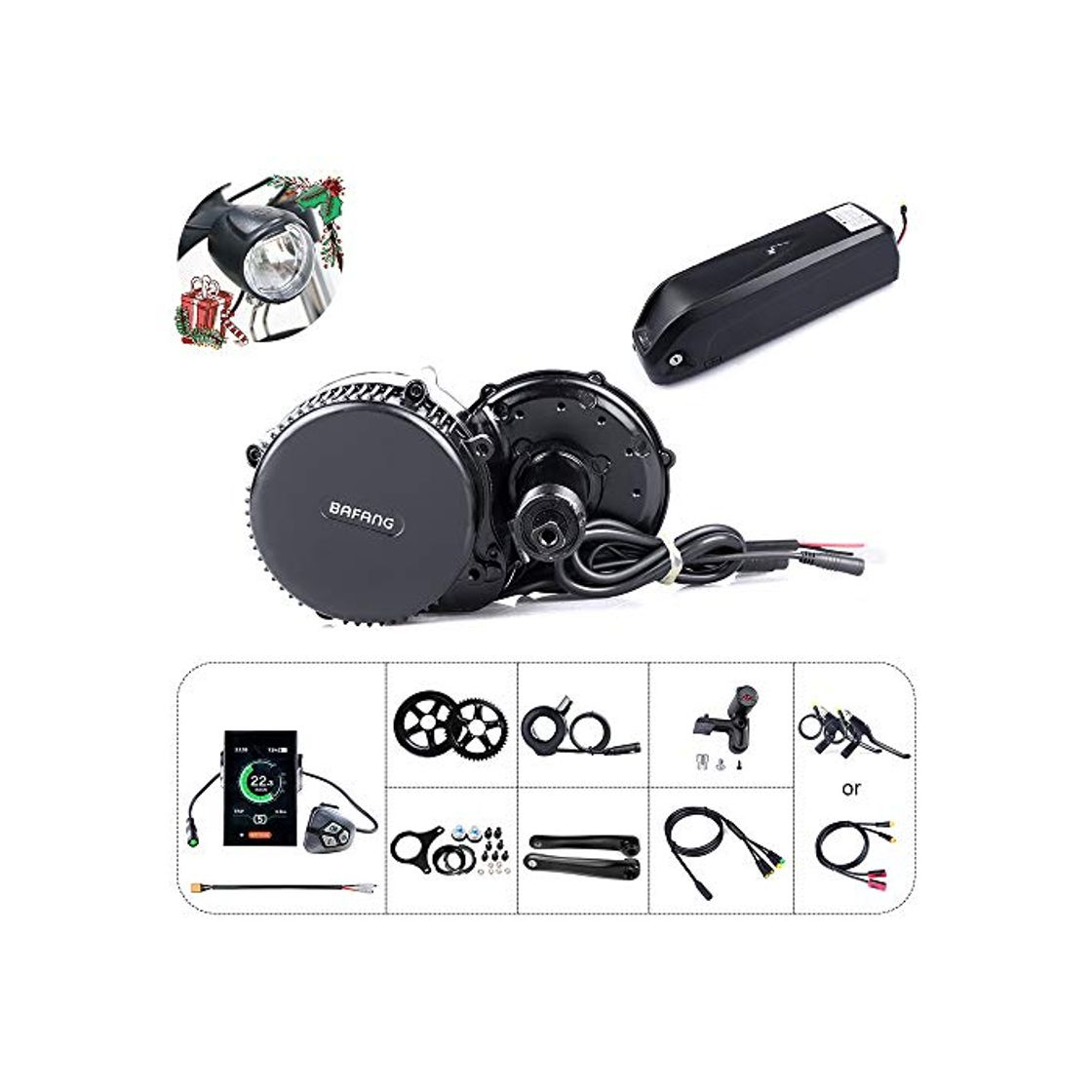 Social Bafang BBS02B 48V 750W Mid Drive Electric Bike Motor Ebike Kit de conversión Mid Motor para Bicicleta de montaña Bicicleta de Carretera