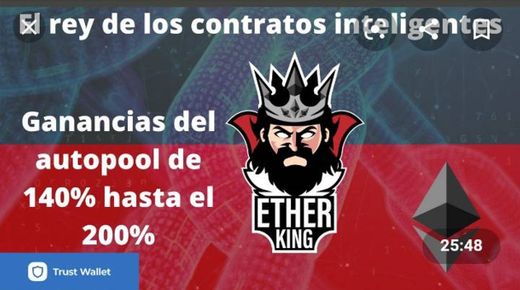 Etherking genera ganancias en automático 100% seguro.