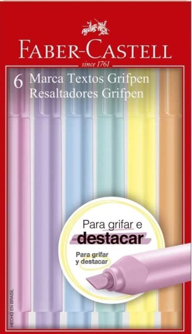 Fashion Kit com 6 marca-texto em cores 💖🧡💛💚💙💜