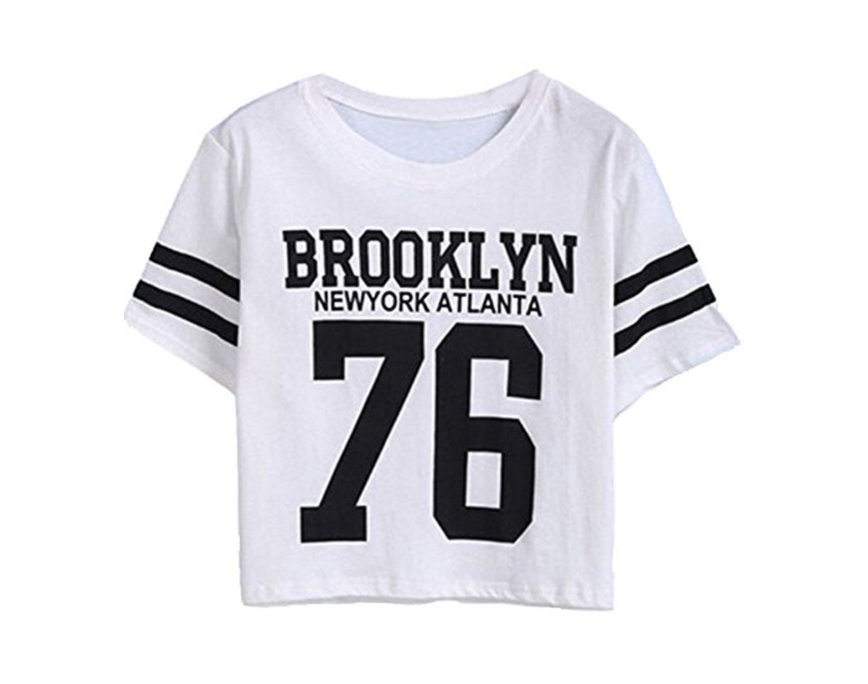 Social ZKOO Mujeres Manga Corta Camisetas Verano Algodón Carta Impresión T Shirt Blusas