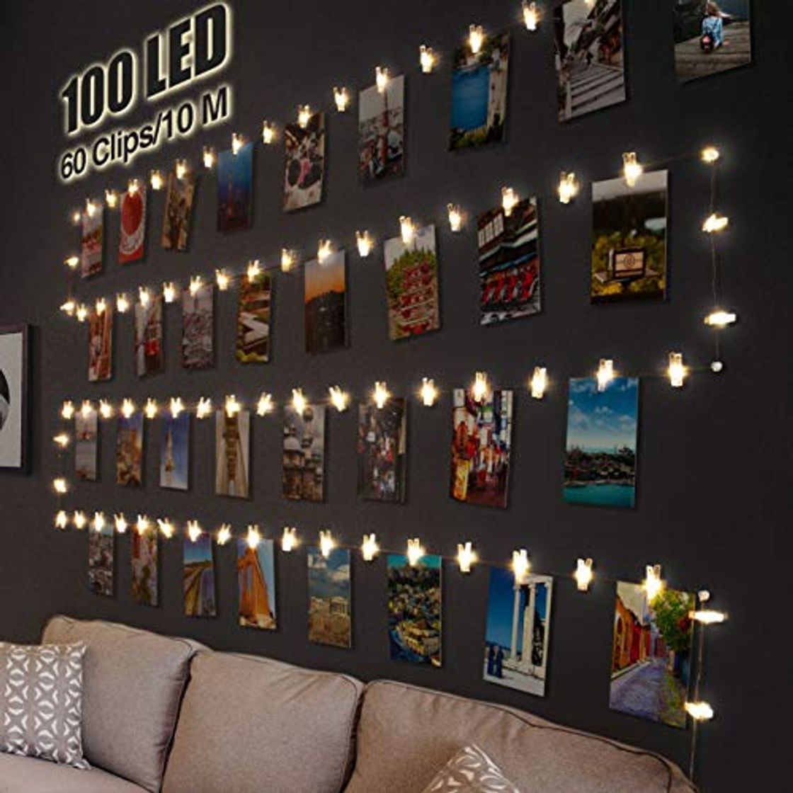 Social Litogo Clip Cadena de Luces LED