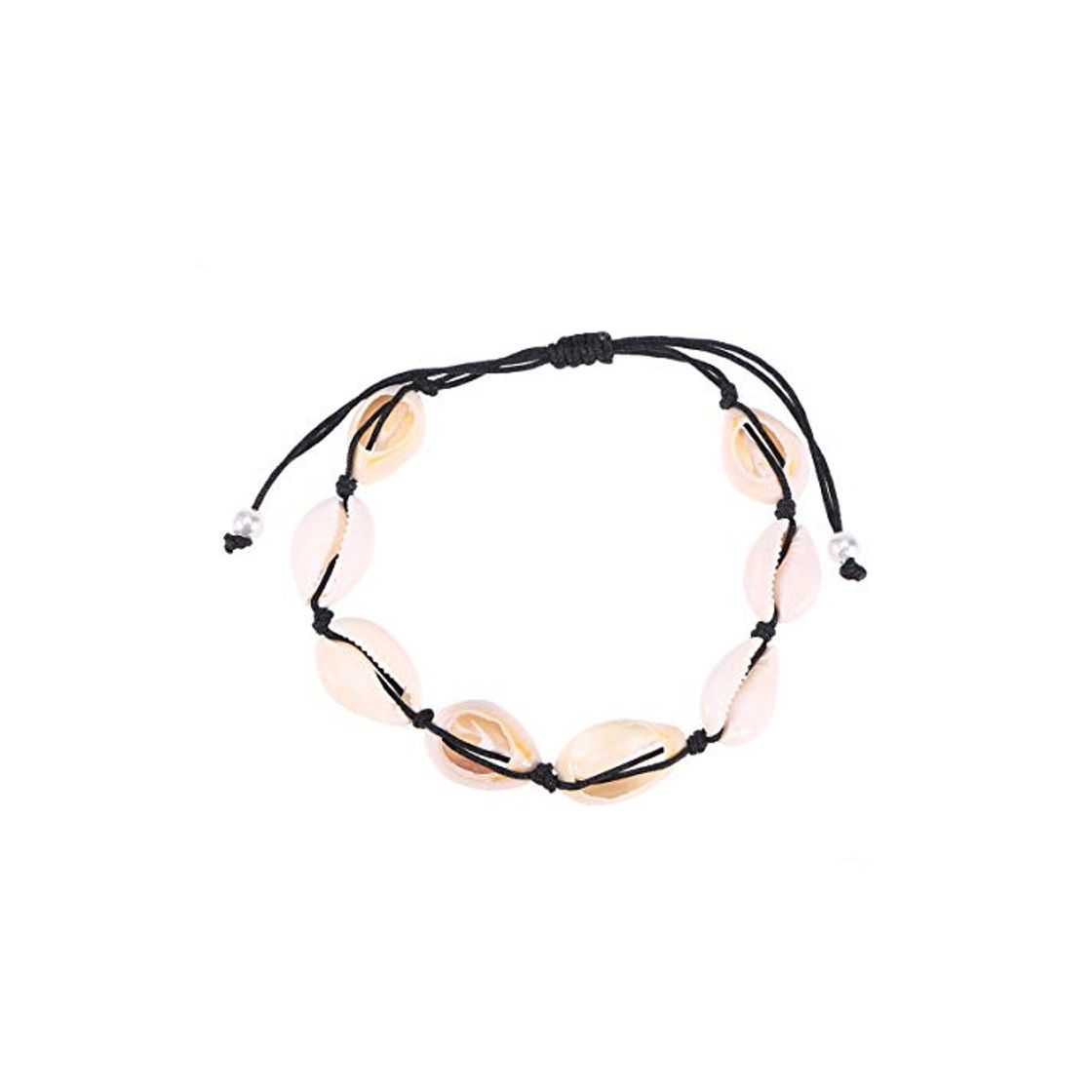 Social Amosfun Mujeres niñas Concha Perla Pulsera para el Tobillo Ajustable Cuerda de Playa Boho joyería Hecha a Mano del pie