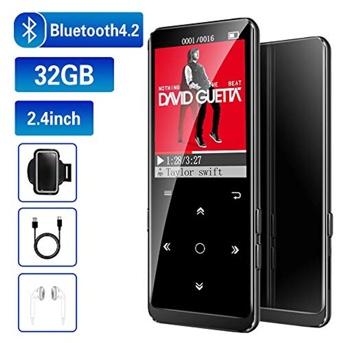 Social 32GB Reproductor  MP3, con Bluetooth 4.2, con Radio FM, Grabación, Pantalla de