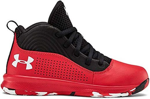 Under Armour UA GS Lockdown 4, Zapatillas de Béisbol Unisex Niños, Rojo