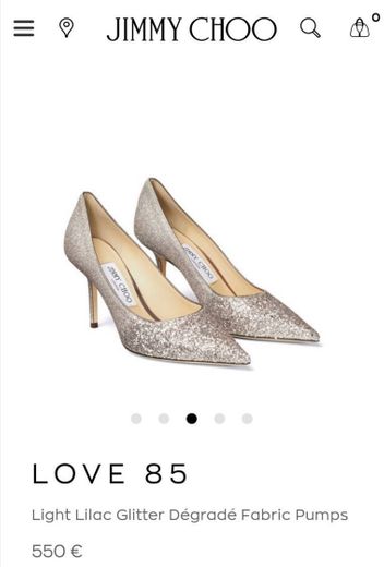 Light Lilac Glitter Dégradé Fabric Pumps|LOVE 85 - Jimmy Choo