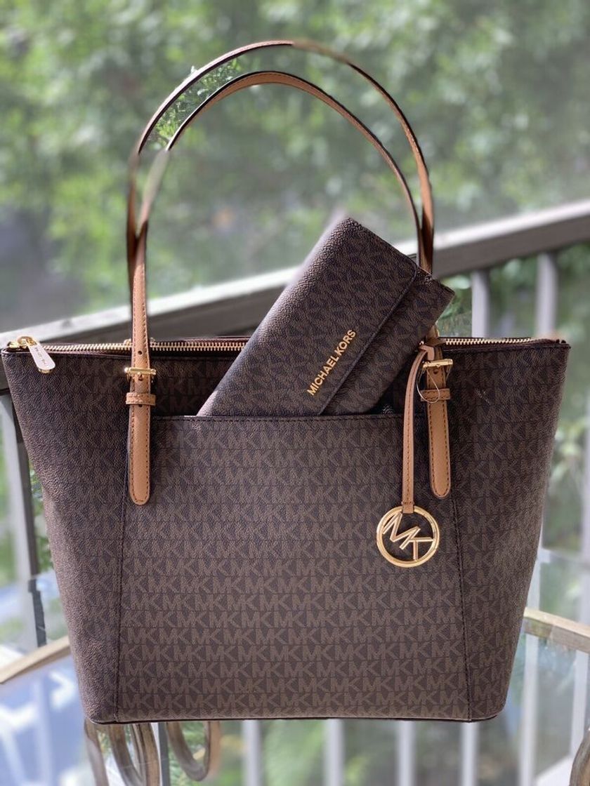 Social Michael Kors - Jet Set Top-zip Tote, Bolsos totes Mujer, Marrón