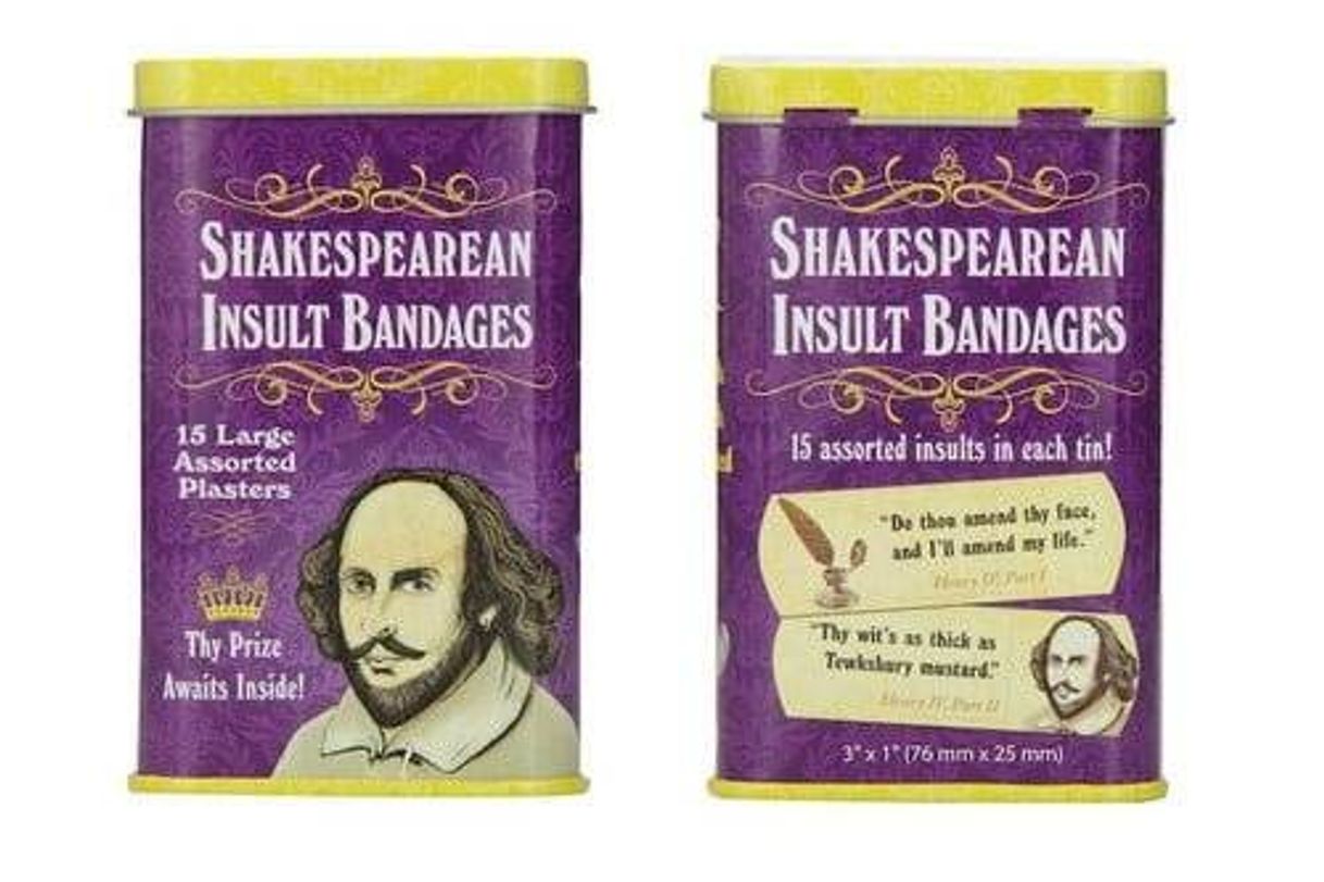 Fashion Vendajes con insultos Shakespeareanos