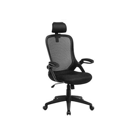 SONGMICS OBN51BK - Silla de Oficina giratoria