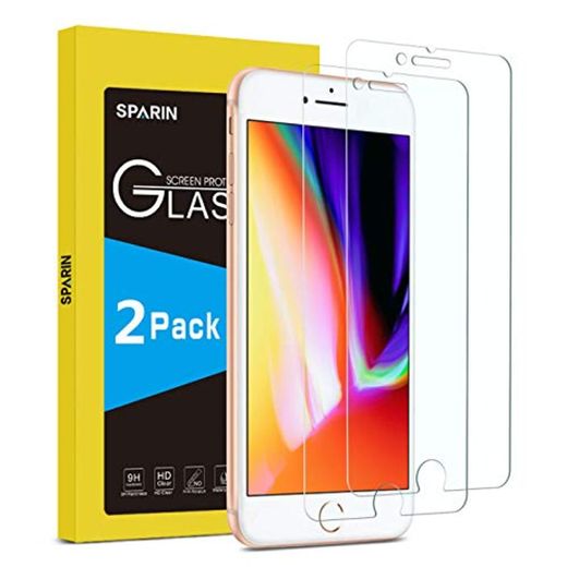 SPARIN [2-Pack Protector Pantalla iPhone 8