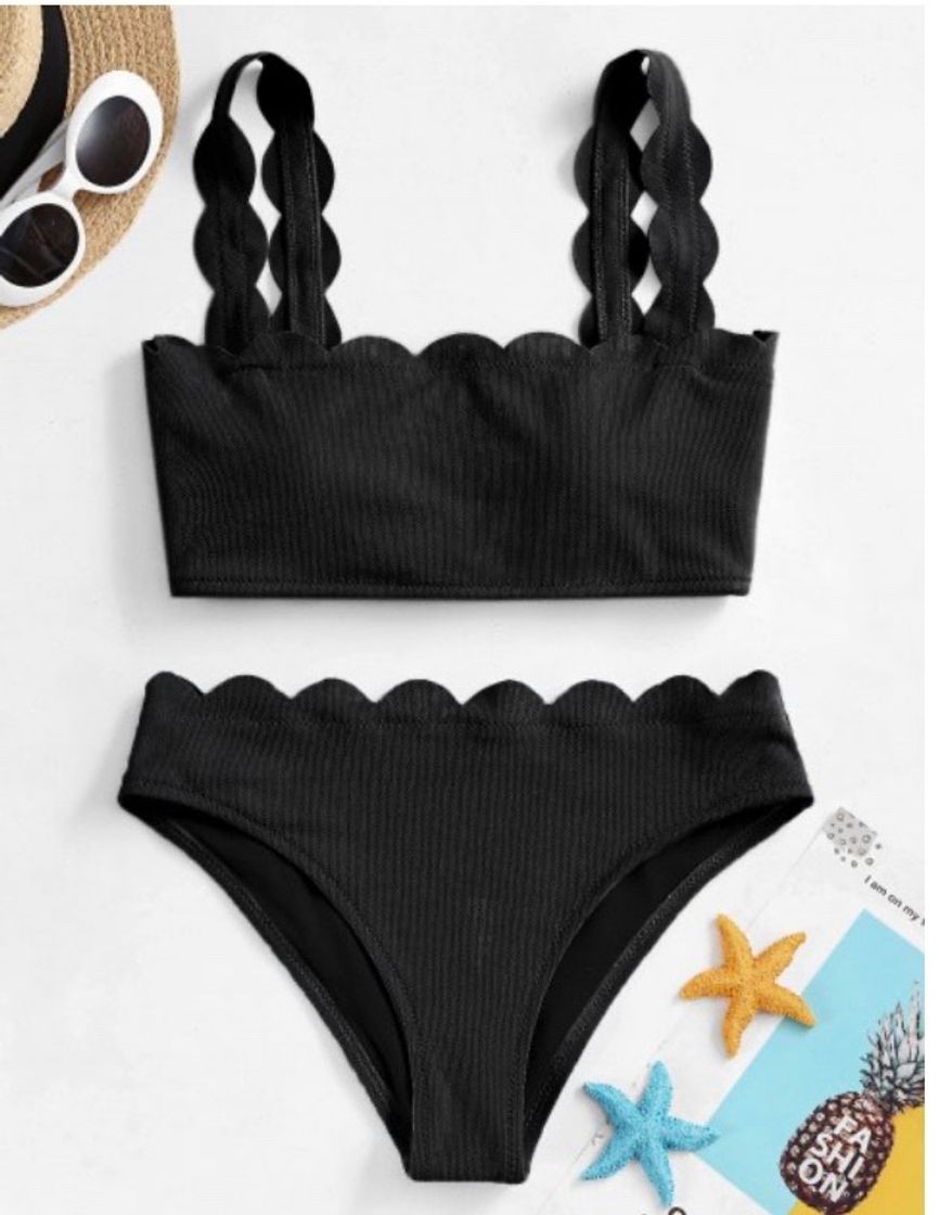 Social Bikini de textura negro 🖤