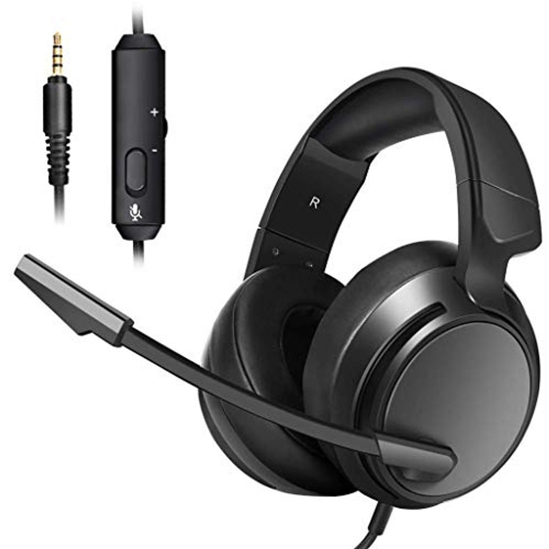 Producto OPmeA Equipo Medidor Control de Volumen Auriculares Estéreo Juegos Auriculares LED Bajo