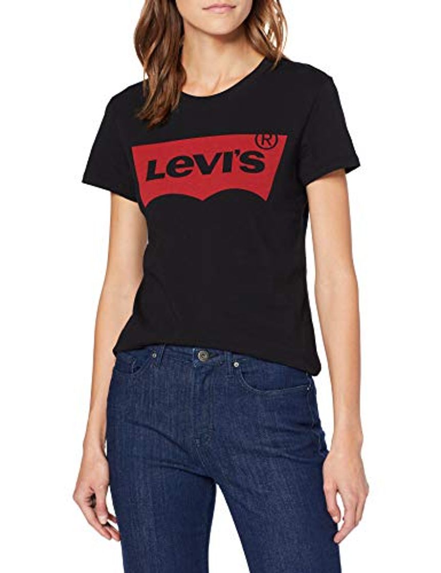 Moda Levi's The Perfect Tee, Camiseta para Mujer, Negro