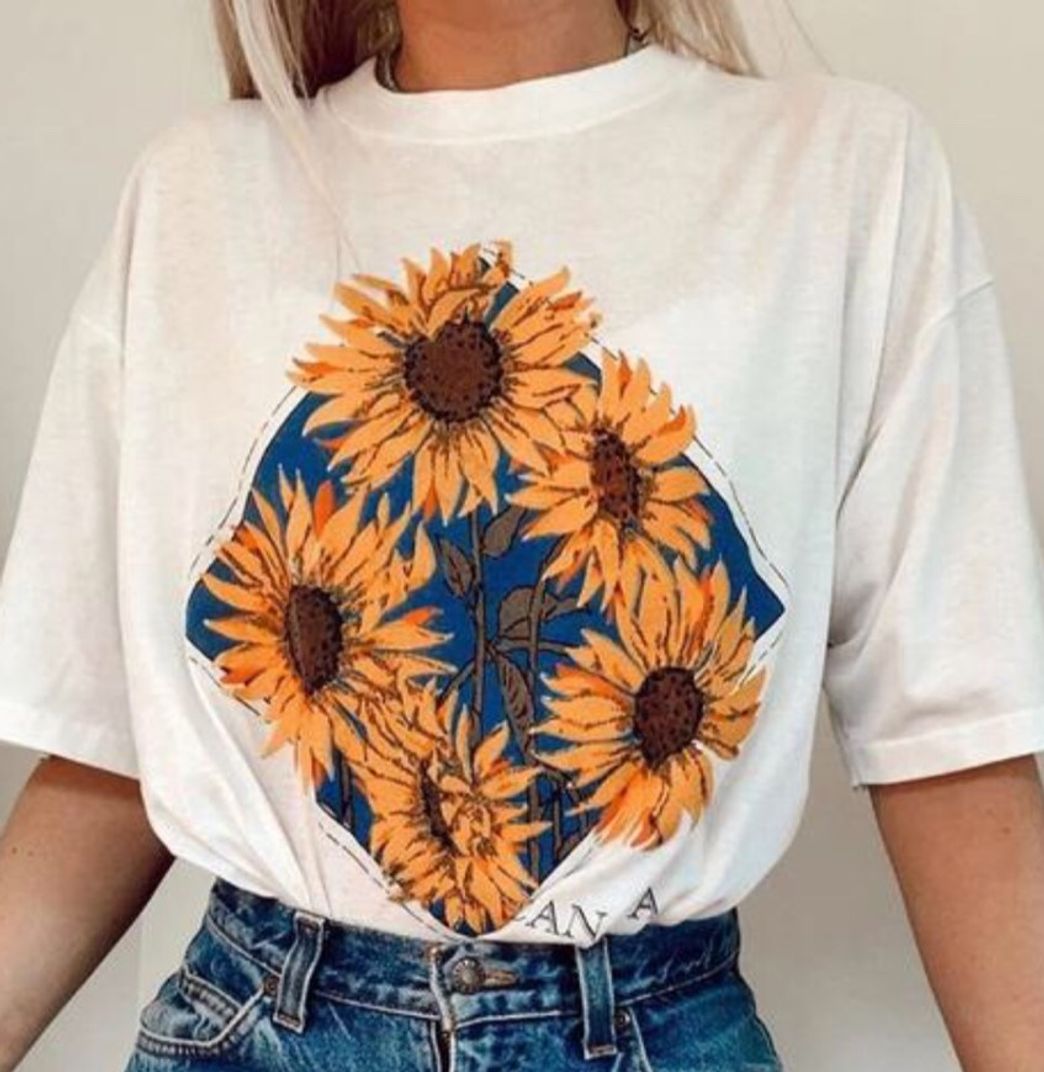 Fashion Camisa ancha de girasoles 🌻 