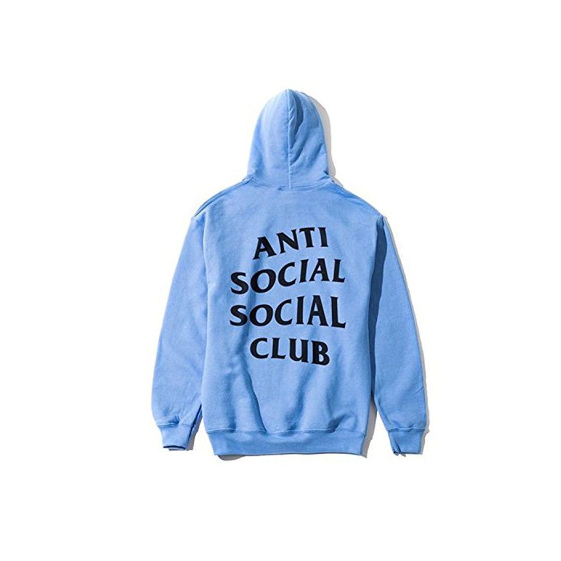 Moda Sudadera Anti Social Club con Capucha Azul bebé como desgastada por Kanye