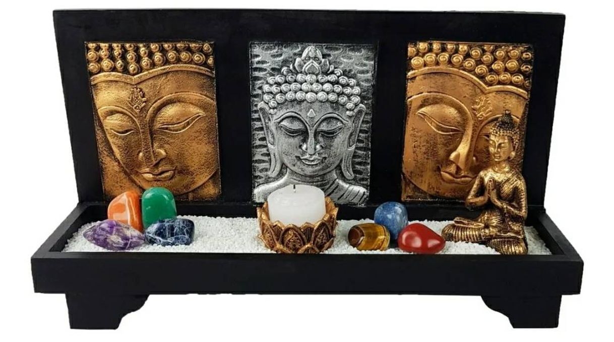 Fashion Jardim Zen Altar Buda Hindu Porta Vela Chakras Nirvana Yoga