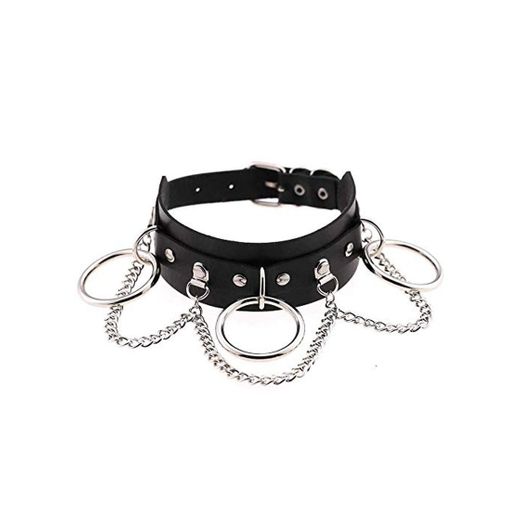 Ritte 1 Pieza Collar Punk, Collar Cuero Punk, PU Punk Collar Juntas